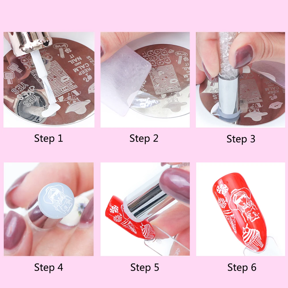 1 Набор для ногтей штамповочный лак+ штамповочная пластина+ штамп+ скребок трафарет для рисования изображений для ногтей цветной гель набор для лаков LA797