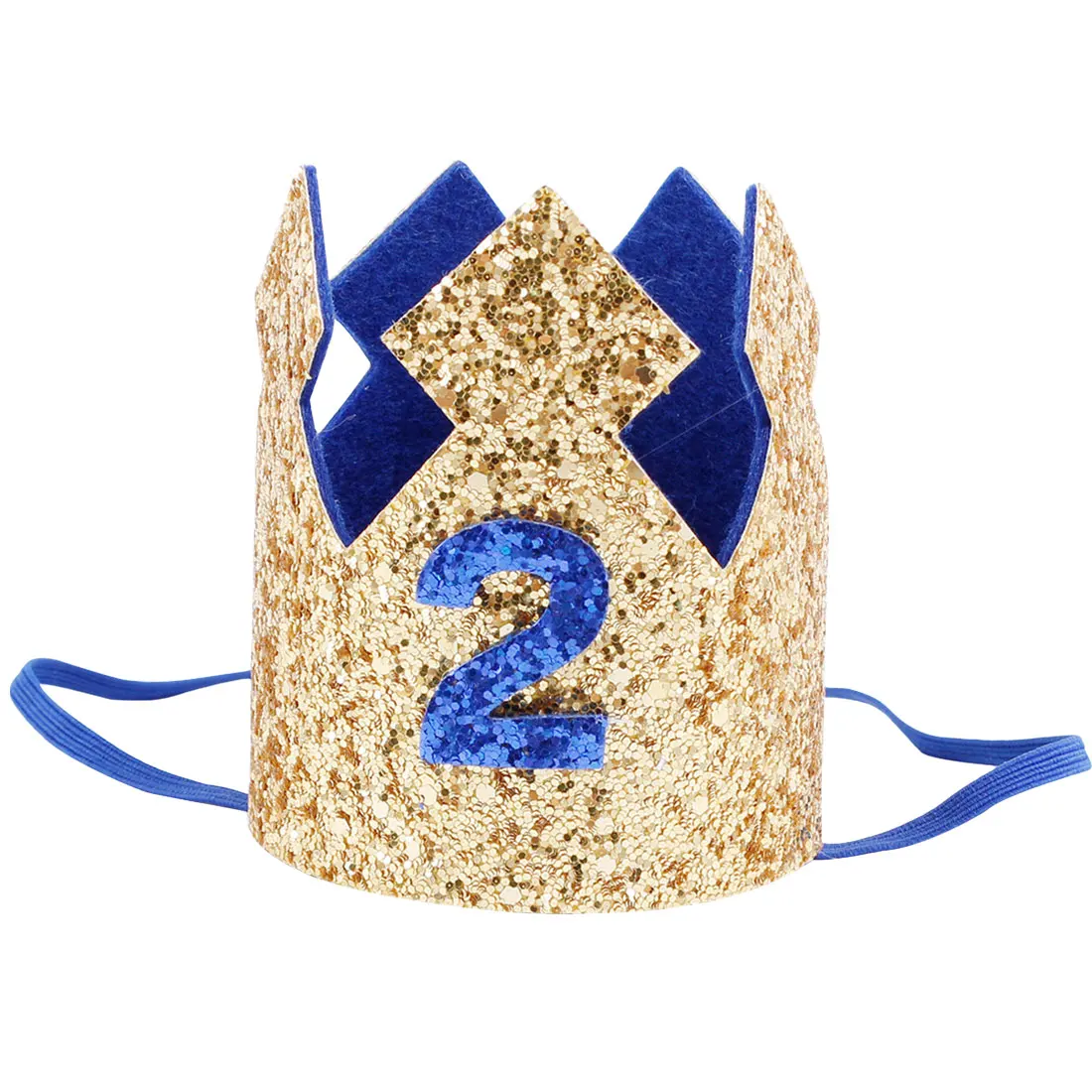 Блестящая Корона, золотые украшения, шляпа на день рождения, Детская корона на день рождения, украшение, блестящая корона, шляпа на день рождения для мальчиков, вечерние, голубые - Цвет: 14