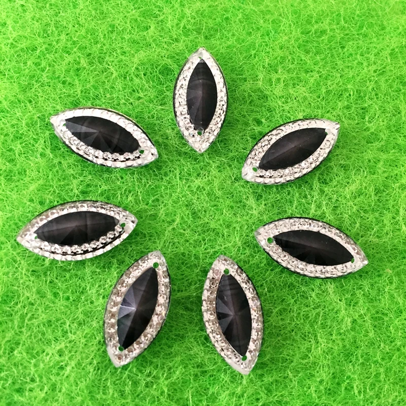 DIY300pcs 18*10 мм ручной работы бриллианты, капель на смолы Стразы, используется для женская одежда, богато плоской задней