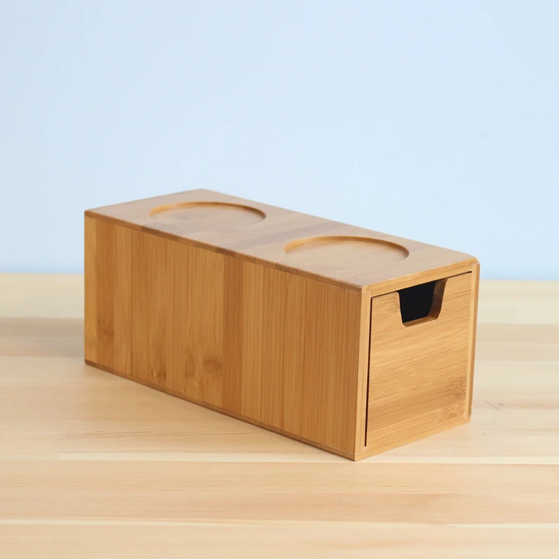 Бамбуковая деревянная коробка, простая настольная коробка для хранения ящиков, туалетный столик для ванной, коробка для хранения косметики, эфирное масло для хранения - Цвет: A