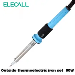 ELECALL ESI-C60 США Plug 220 В 60 Вт Homoiothermic Прочный Электрический Утюг пистолет Сварка паяльник инструмент с индикатором