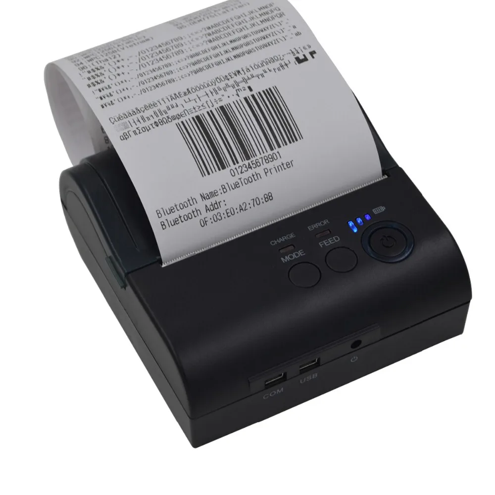 80mm Thermal Bluetooth 4.0 Receipt Printer Mini Portable POS printer For Windows android IOS Mobile phone printer