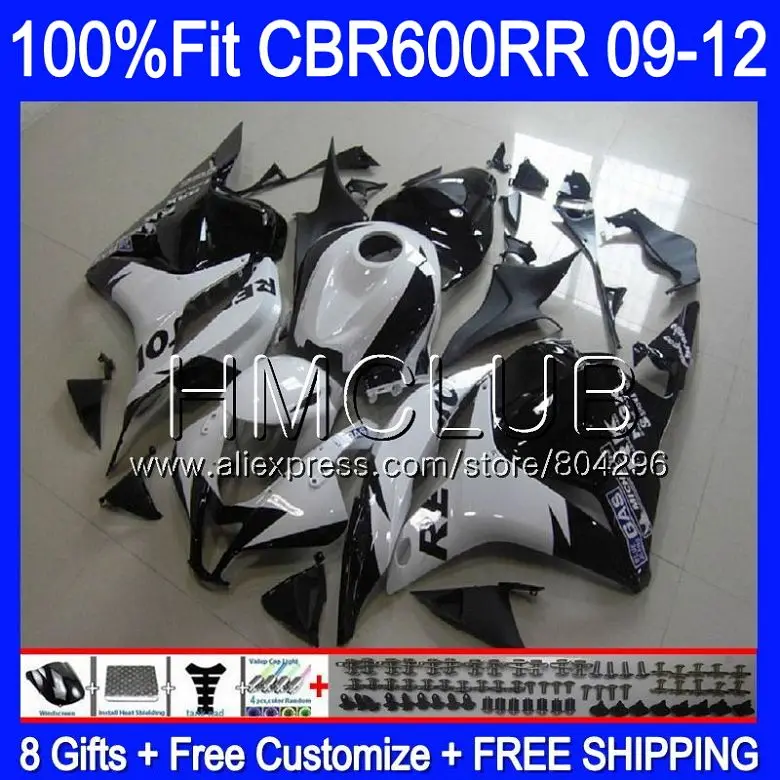 

Injection For HONDA CBR600RR CBR 600 R F5 09 10 11 12 Repsol black 66HM13 CBR 600RR 600F5 CBR600 RR 2009 2010 2011 2012 Fairing