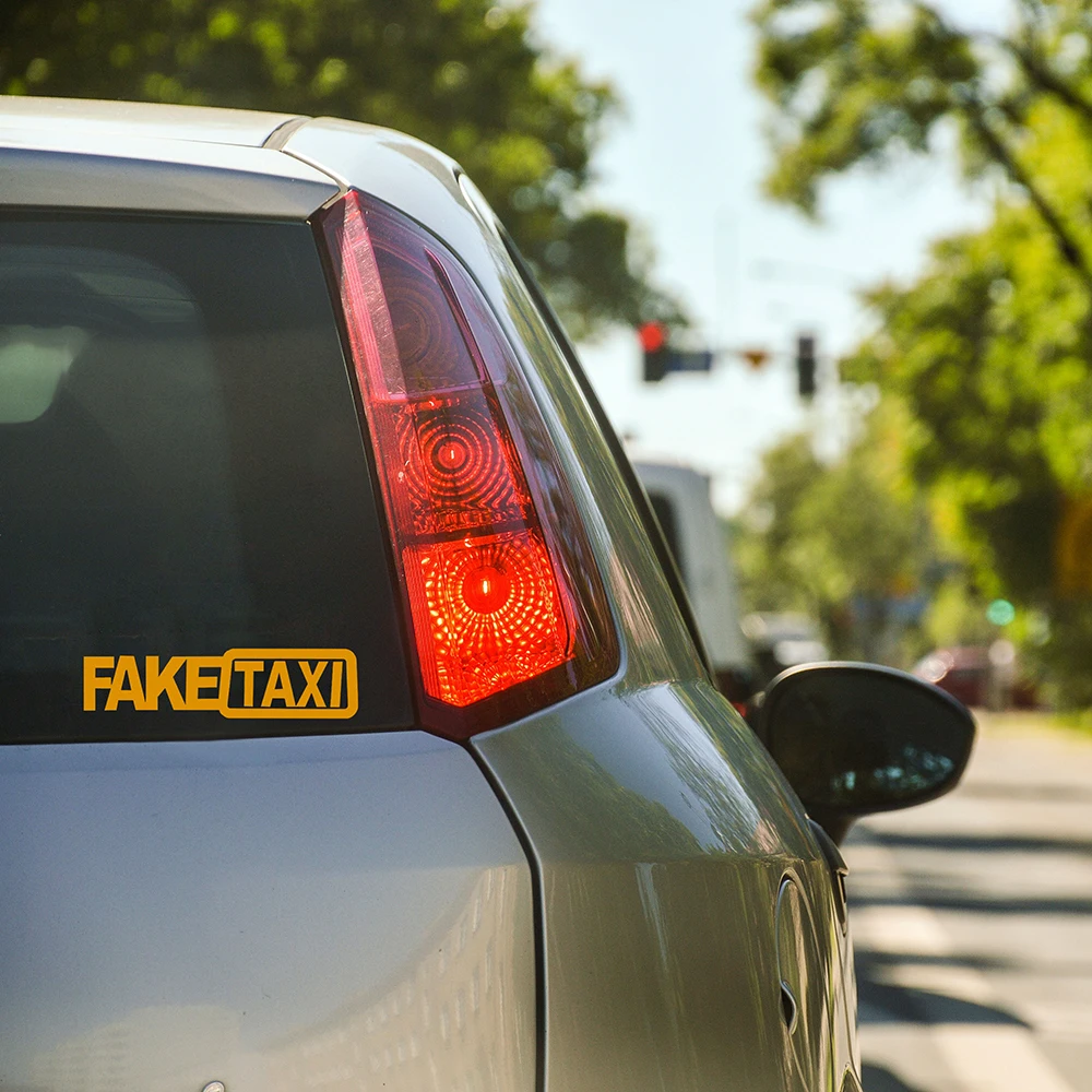 TIOODRE 20x5cm FAKE TAXI Car Sticker Reflective Car