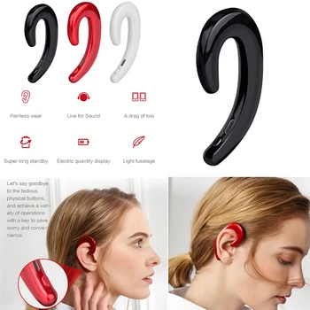 

K8 Bone conduction blutooth earphone Single ear With microphone CVC 6.0 Noise reduction blutooth 4.1 Wireless portable earphone