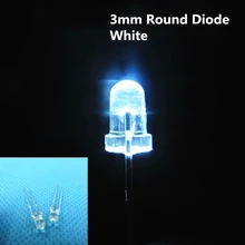 1000 шт 3 мм круглый Топ белый диод urtal яркий свет Шарообразная светодиойдная лампа 3 мм светодиодов шт/в упаковке