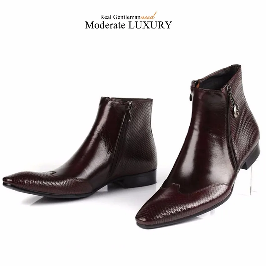 stylish mens leather boots