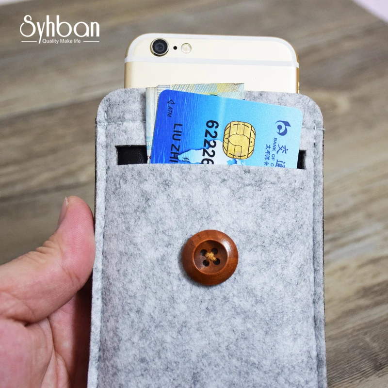 SYHBAN ручной работы шерсть чехол из фетра Стиль для iphone 8 прозрачный нестандартных