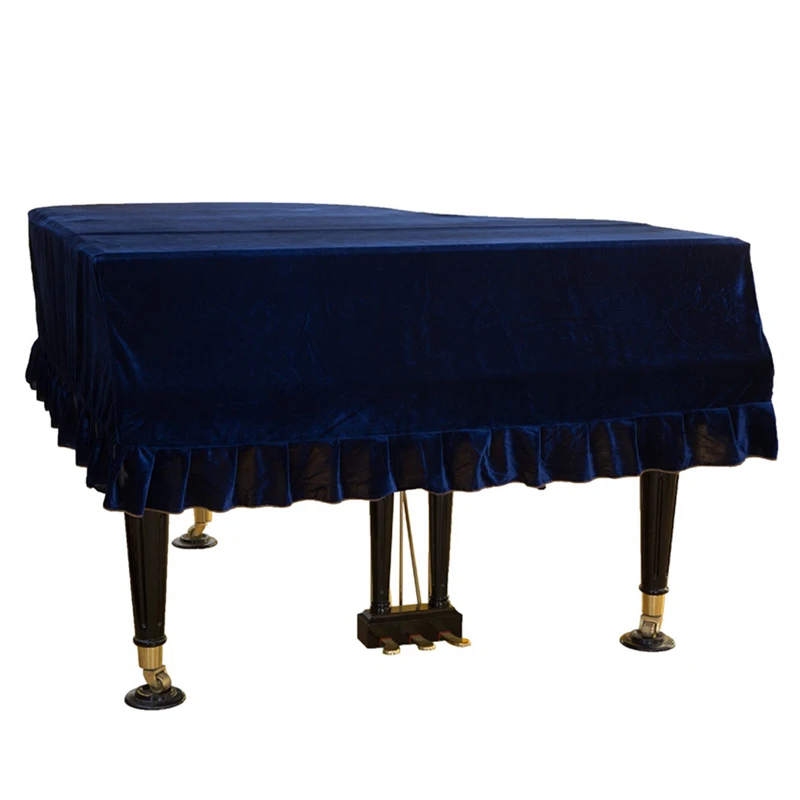Thicken Grand Piano Cover Pleuche 1 PCS Dust Proof Home Texile Gold Velvet Cloth Cover Trigon Piano Accessories Cover 3