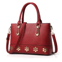 Shunvbasha 2016 New Luxury Fashion Women Leather Handbags Famous Brand Designer Rivet Tote Bags Lady Business Work Shoulder Bag