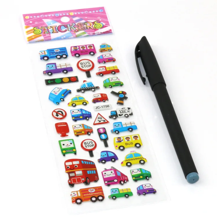 5 листов Crtoon дорожные автомобильные наклейки DIY игрушки ПВХ скрапбук для детей дневник украшение для ноутбука подарки GYH