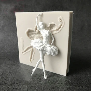 

New Dance Girl Design Sugarcraft Stencil Silicone Mould Lace Mold Border Fondant Gumpaste Mold Cake Decorating Tools