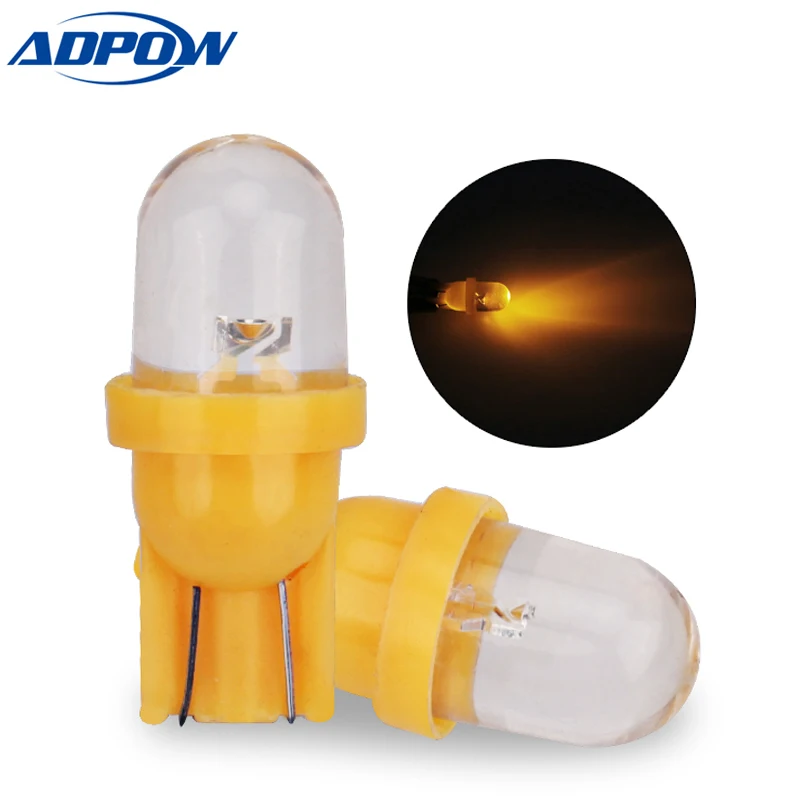 

50PCS T10 W5W 168 194 501 1smd Car Auto Wedge Light Side Dashboard Number Plate Lamp Bulb 12v Led Car Lamp Auto Led Bulb