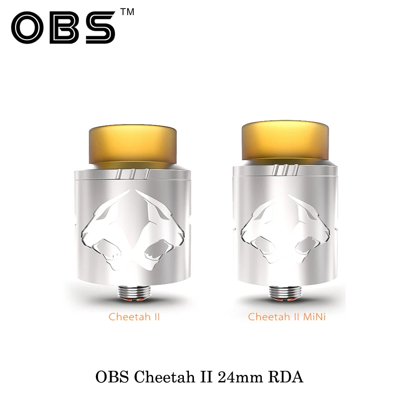 100% Аутентичный obs Cheetah II RDA бак электронный Cig Восстановленный капельный