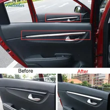 Tonlinker чехол Стикеры для KIA RIO K2 2017-18 стайлинга автомобилей 4 шт. нержавеющая сталь над дверью ручка положение крышки Стикеры