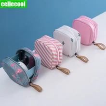 2019 Mini Women Organizer Cosmetic Bag Portable Storage Lipstick Makeup Bag Travel MakeUp Pouch Sanitary Napkins Package