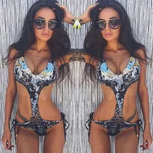 Сексуальный цельный купальник с блестками, женский купальник с блестками, монокини с высоким вырезом, купальные костюмы, купальники с пуш-ап, пляжная одежда