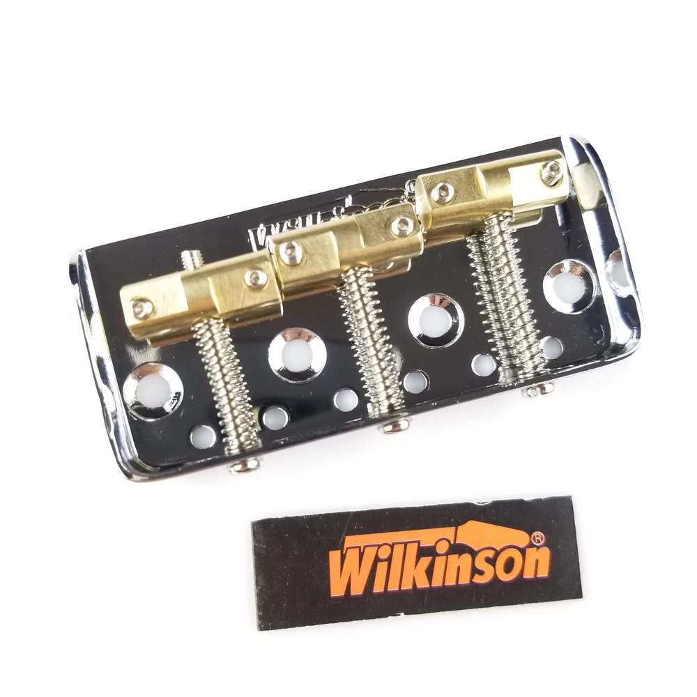 Billig Wilkinson WTBS 6 Saiten Gitarre Brücke Kurze TL E gitarre Brücke Messing Sattel Chrom silber