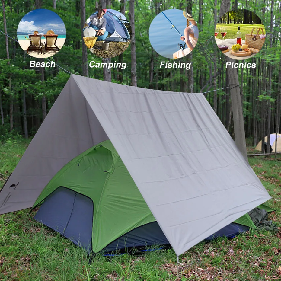 Ultralight Camping Mat Waterproof Tent Tarp Sun Shelter Tear Resistant Ground Sheet Picnic Beach Blanket Hiking Tourist waterproof tarp