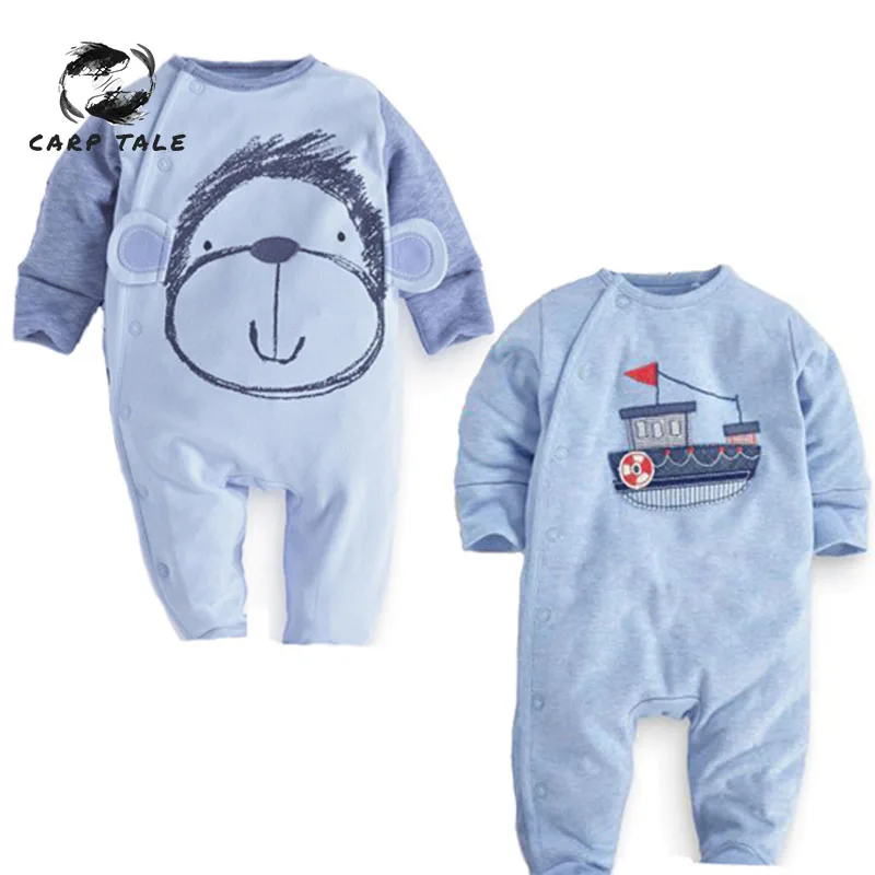 

Baby boy girl long sleeves cute new one-piece clothes 2019 newborn clothes cartoon tights cotton comfortable baby clothes