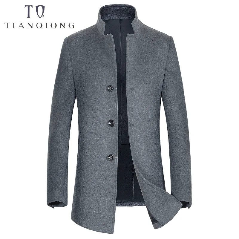 Men's Woolen Jackets XXL XXXL Winter Wool Blend Coats Business Casual