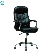 94648 Кресло руководителя Barneo K-2 черная кожа с высокой спинкой кресло офисное кресло компьютерное кресло с системой качания мебель для офиса компьютерные кресла в Казахстан по России