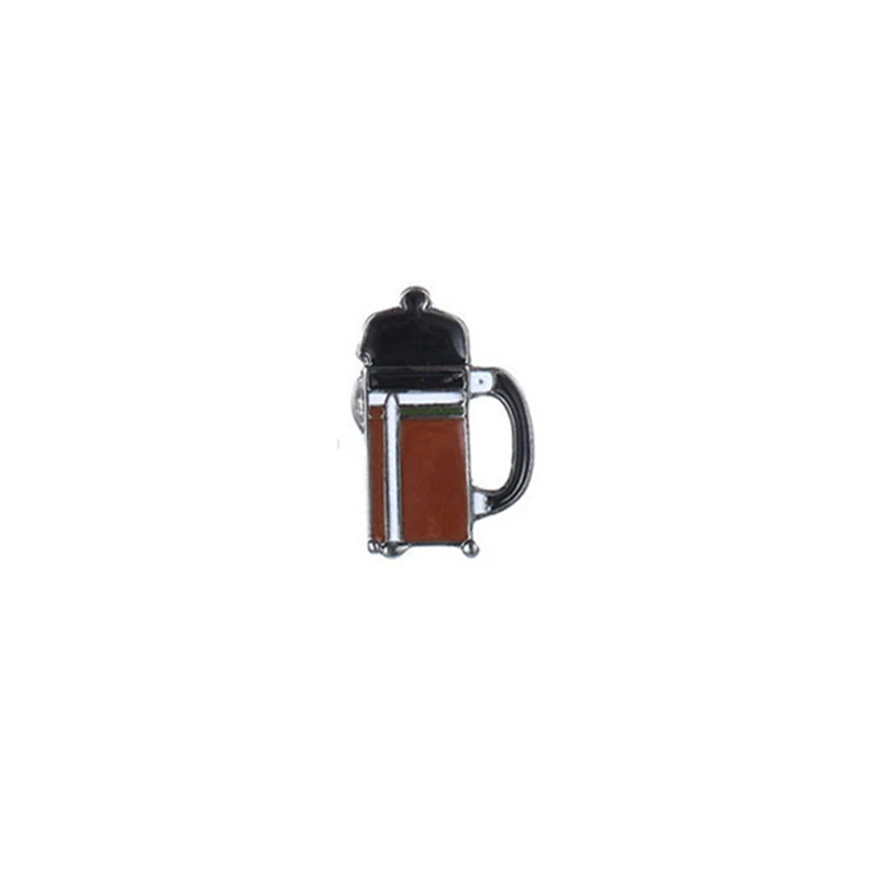 Американская чашка-фильтр для кофе Броши Милый Эмаль Булавка воротник нагрудные булавки рубашка корсаж сумка Кепка куртки металлический значок модные украшения - Окраска металла: Coffee Machine