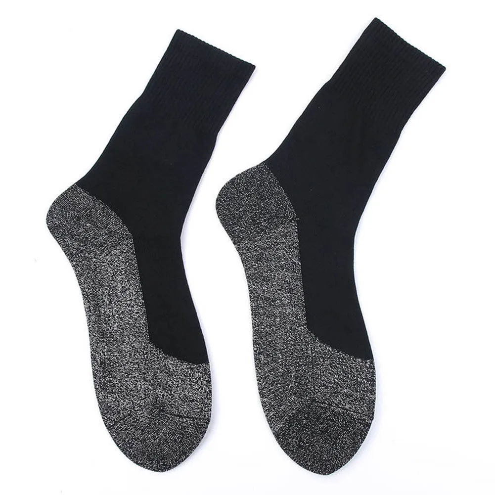 

1 Pair Feet Heat Keep Long Sock Aluminized Fiber Insulation Below Socks FK88