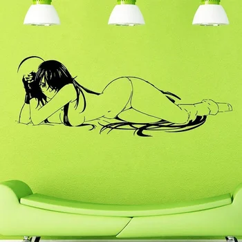 

Japanese Cartoon Sexy Girl Vinyl Wall sticker Anime Manga Sexy Bikini Girl Mural Art Wall Decal Home Decoration Bedroom Decor