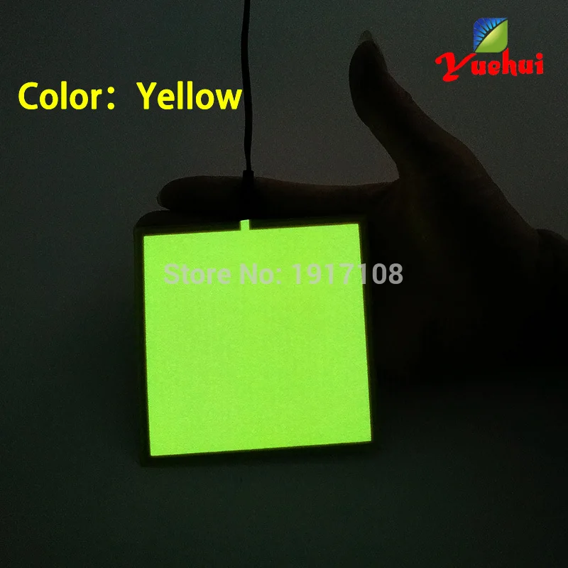 Новые 10X10 см размер EL лист 6 цветов выбор EL панель EL подсветка для автомобиля, дома, экрана, праздника, фестиваля светящиеся вечерние принадлежности - Цвет: Yellow