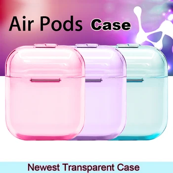 

Newest Transparent Crystal Case For Apple Airpods Accessories Magnetic Bluetooth Earphone Protective Decoration Cover Anti Lost