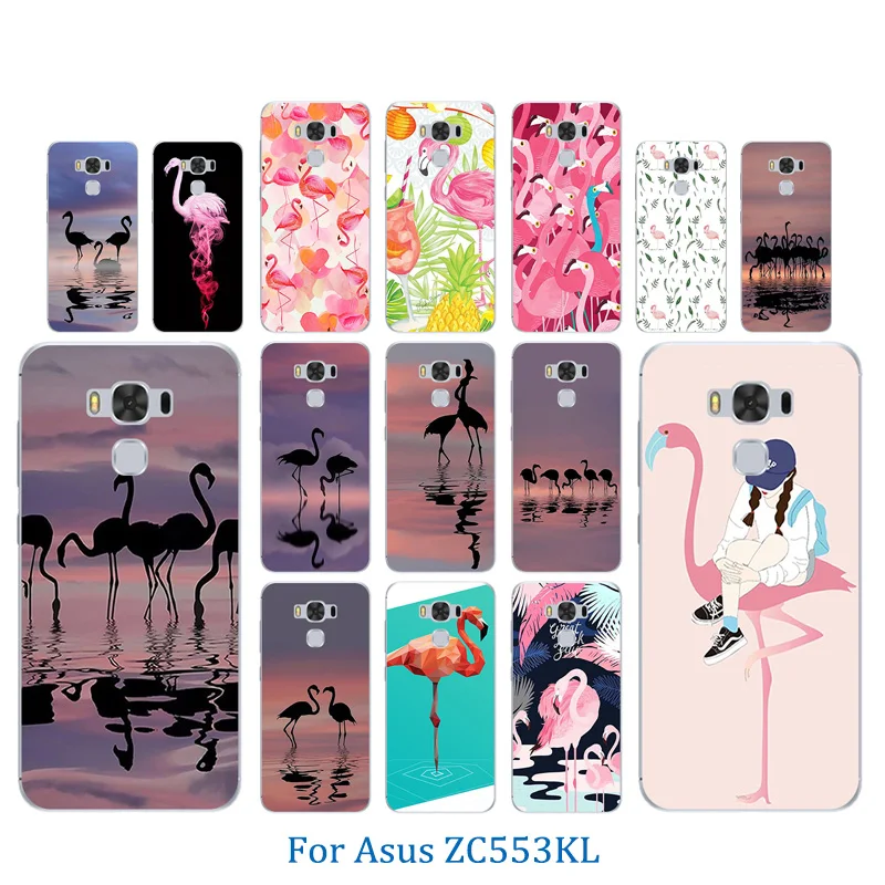 Soft Silicone for Asus Zenfone 3 MAX ZC553KL 5.5 inch Phone Cases Flamingos Pattern Coque Protective Back Cover |