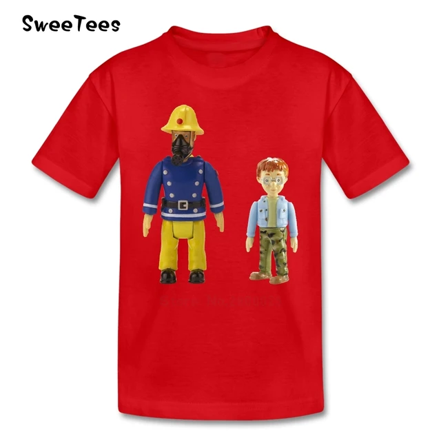 Fireman Sam children's T Shirt 100% Cotton Round Neck Short Sleeve Kid