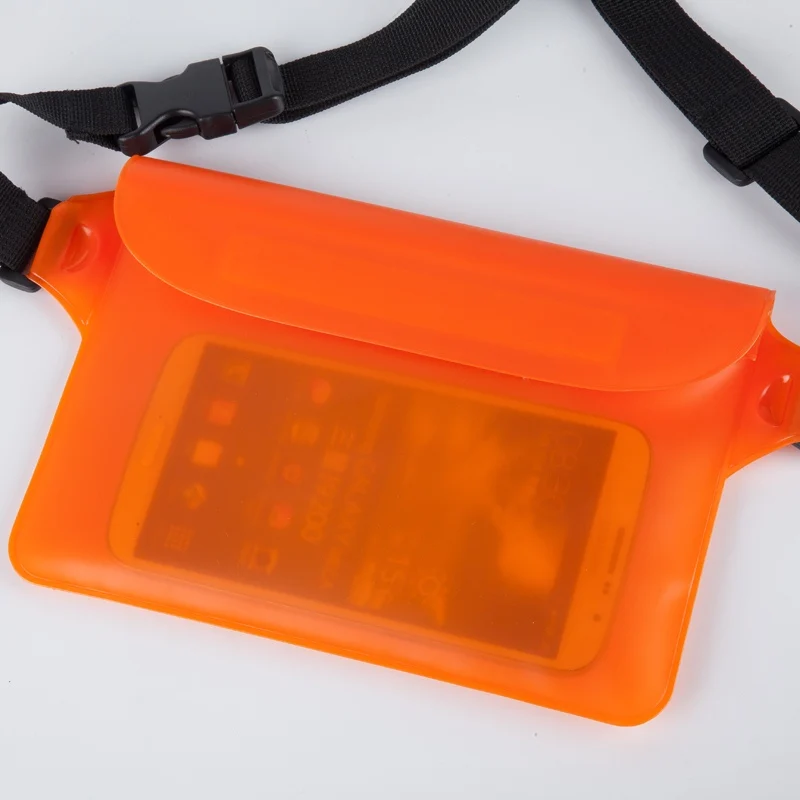 Водонепроницаемая сумка для плавания, спортивный рюкзак для дайвинга, поясная сумка, подводный Сухой Рюкзак, карман для телефона - Цвет: Orange