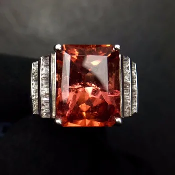 

Tourmaline Ring Pure Platinum 900 Gold AU750 100% Natural Tourmaline Gemstones 10.88ct Female Rings for Women Fine Ring