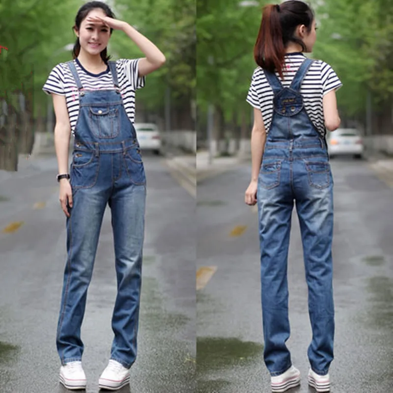 

Free Shipping 2014 New Fashion Straight Pants For Women Plus Size XXXL High Quality Trousers Denim Jeans Jumpsuits And Rompers L