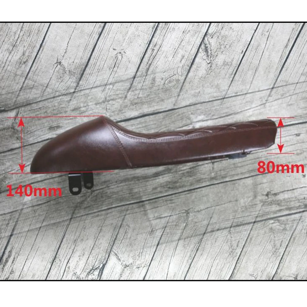 New Arrival 1pc Universal Vintage Hump Motorcycle Custom Cafe Racer Seat Saddle Brown 640x250mm