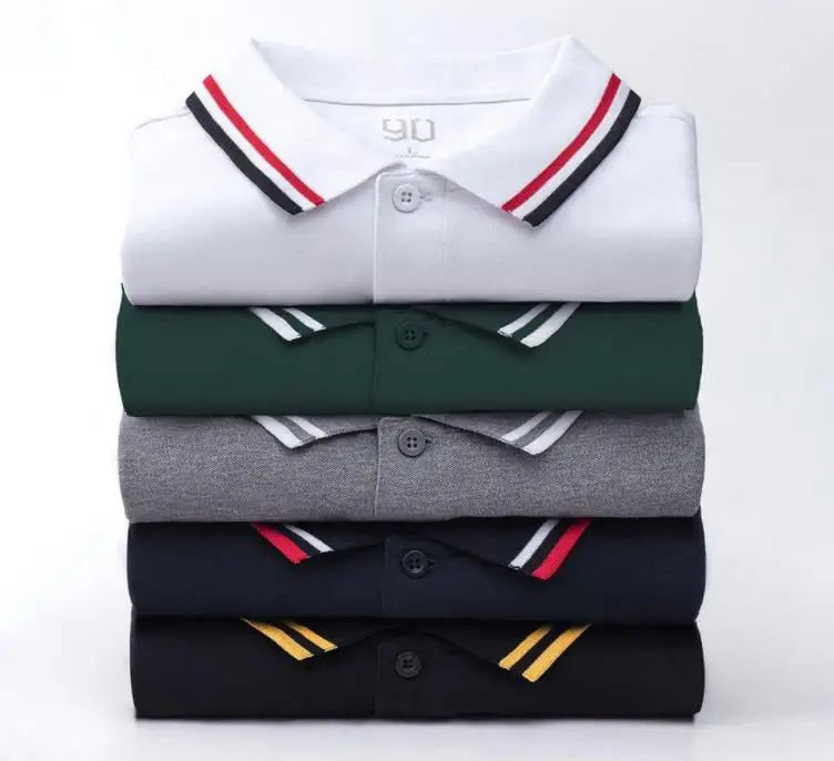 Аутентичные xiaomi mijia 90 качество Мужская рубашка мужская мода короткий рукав точки ребристые классические лацканы рубашка поло