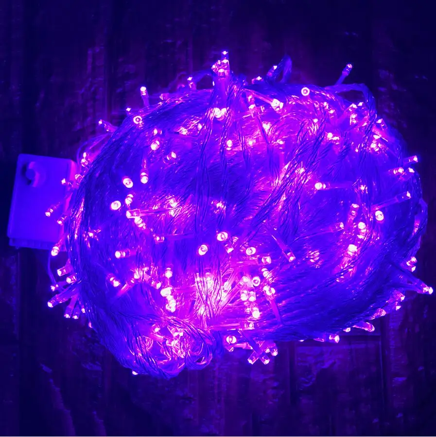 Thrisdar 100 м 800 светодиодный Рождественский Сказочный светодиодный светящаяся гирлянда открытый сад патио Свадебная вечеринка Сказочный свет Праздничная гирлянда - Испускаемый цвет: Purple