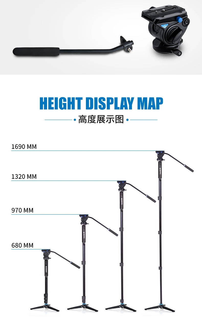 Benro Моноподы A35FDS4 Алюминий монопод подвижный спортивный обзорный для наблюдения за птицами с S4 головка для видеокамеры