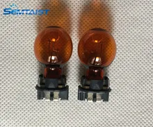 Semtaist 2 x genuíno oem original ph marca 12 v pwy24w sinal de gerencio halogênio lâmpadas âmbar amarelo (usado)