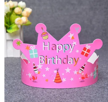 

Event & Party Supplies Disposable birthday cake Hat children adult birthday party props 01