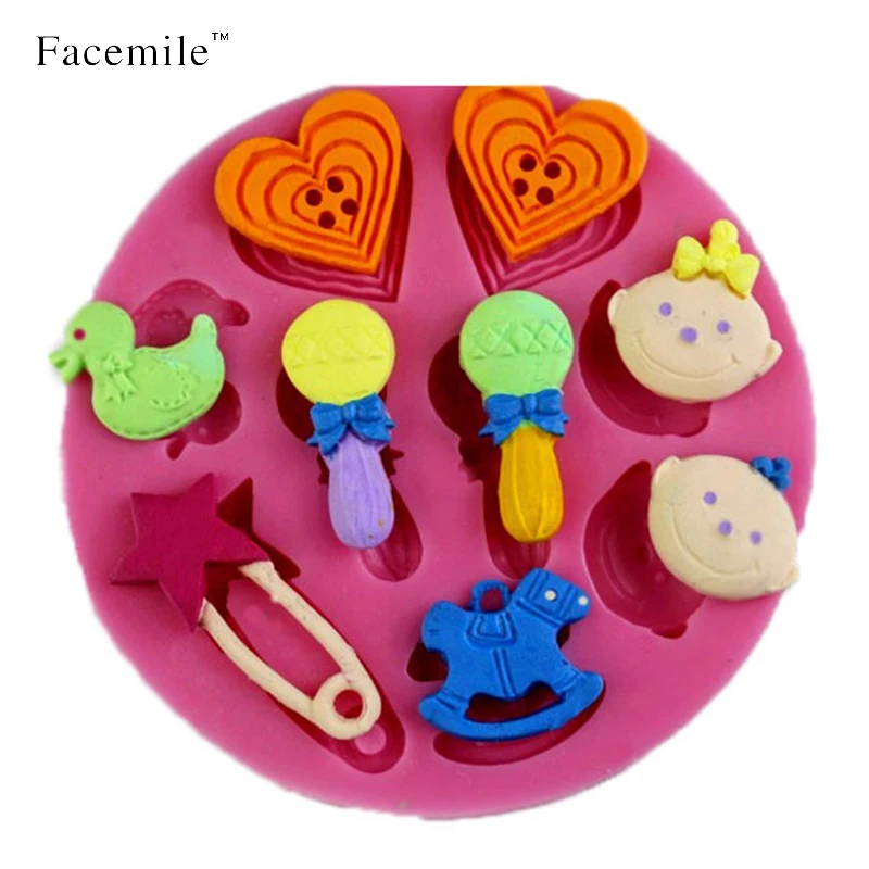 3D Fondant Silicone Mold Baby Series Chocolate Mould Silicone Party