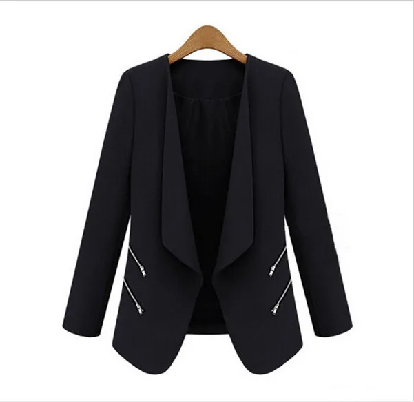 Mr.nut 2019 new personalized zip pocket Authentic Slim small suit jacket tide spring and autumn models female Mr.nut 2019 new personalized zip pocket Authentic Slim small suit jacket tide spring and autumn models female