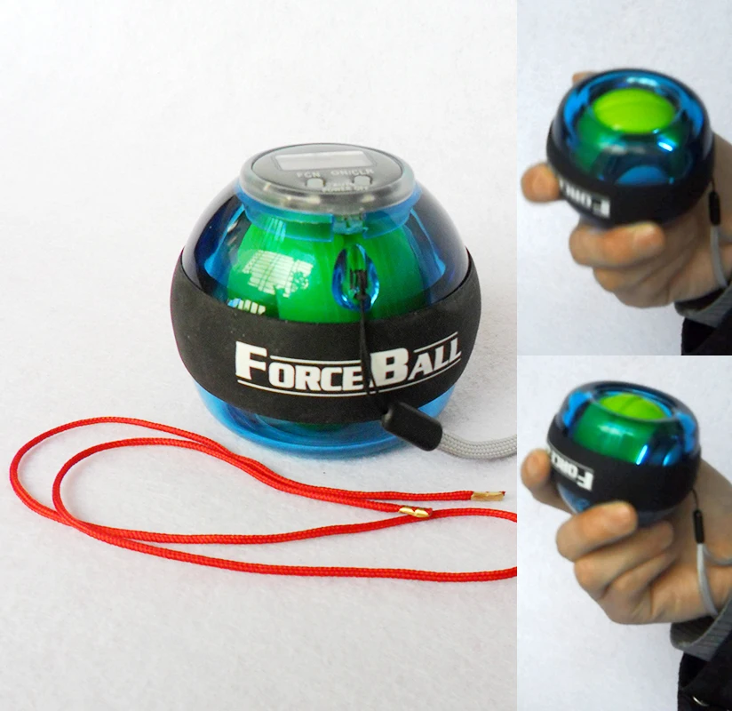 Wrist Power Force Ball Arm Exercise Gyroscope with LED Lighting & Speed