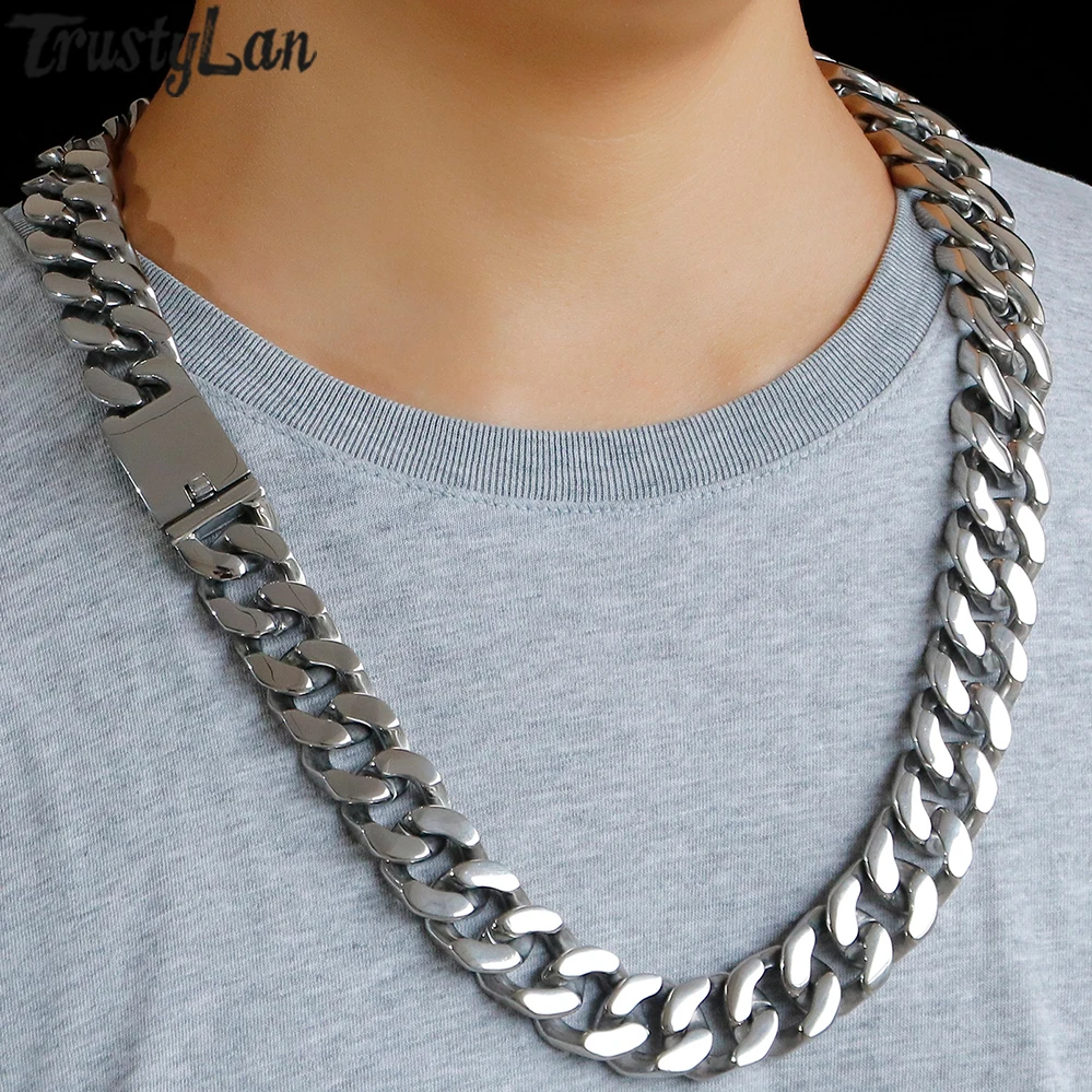 Heavy Mens Necklace Classic Goldtone 