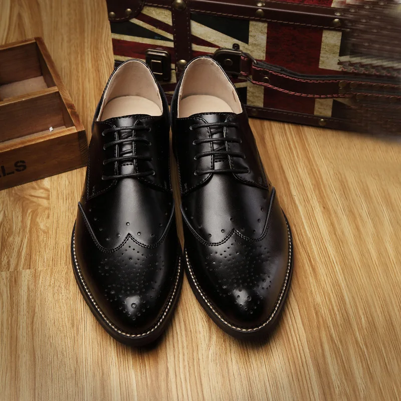 

2017 South Korean  new winter men's Bullock shoes casual shoes lear shoes