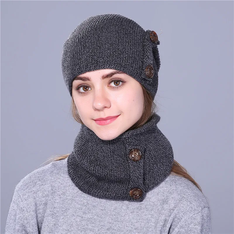 Модная зимняя шапка Xthree вязаная Шапка бини шарф новая Толстая шапка|winter hats for