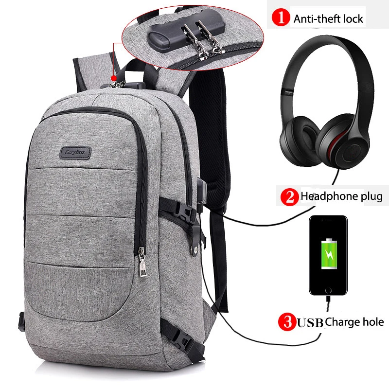15 inch Laptop Backpack USB Charging Anti Theft Backpack Men Travel Backpacks Waterproof Student School Bag Male Bagpack Mochila temena fashion men usb charging function laptop backpacks school bag waterproof anti theft backpack for male teenager bagscbp343