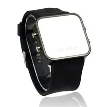 Relogio Feminino Mini LED Digital Calendar Day/Date Silicone Sport Mirror Faceless Men Woman Watches Wholesale Price Horloge#20